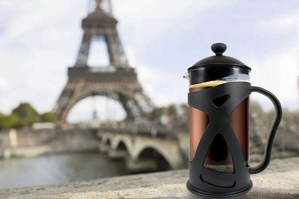 Large Black French Press Coffee Maker 1 L with 2 Extra Filters Y251