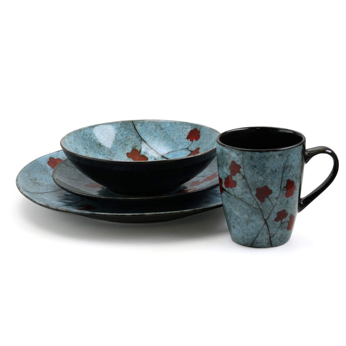 16 Piece Dinnerware Set in Blue N833