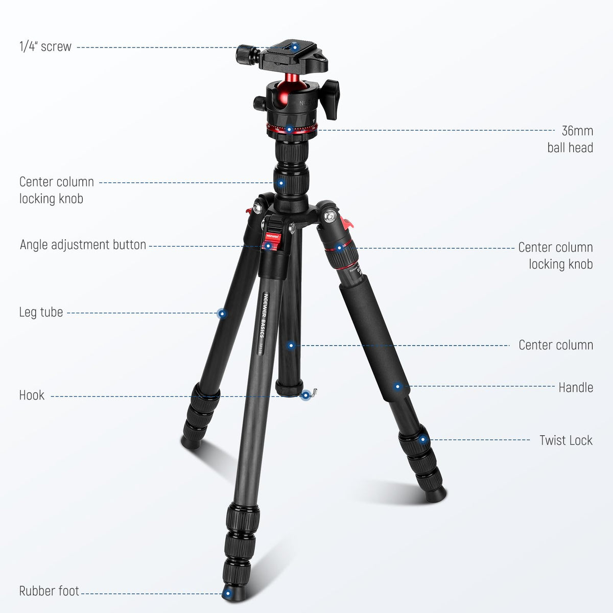 Carbon Fiber Travel Tripod Monopod N9892