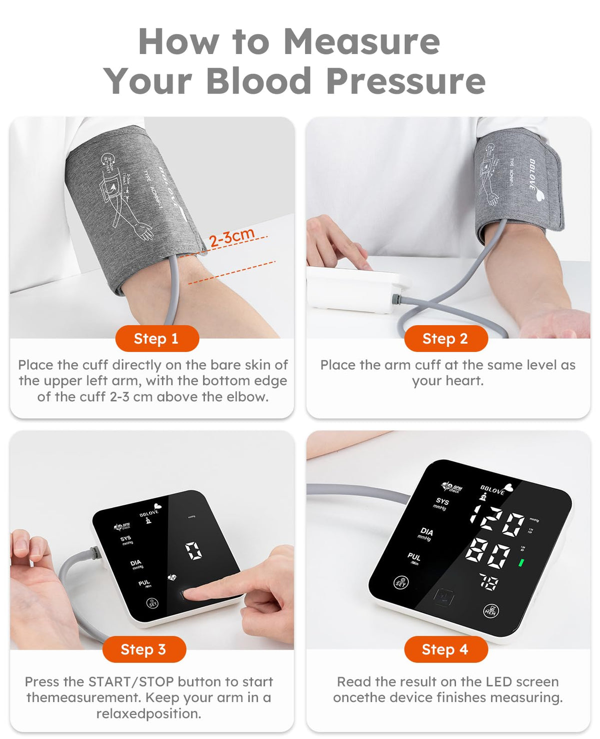 Blood Pressure Monitor with Adjustable Cuff and Carrying Case O6411