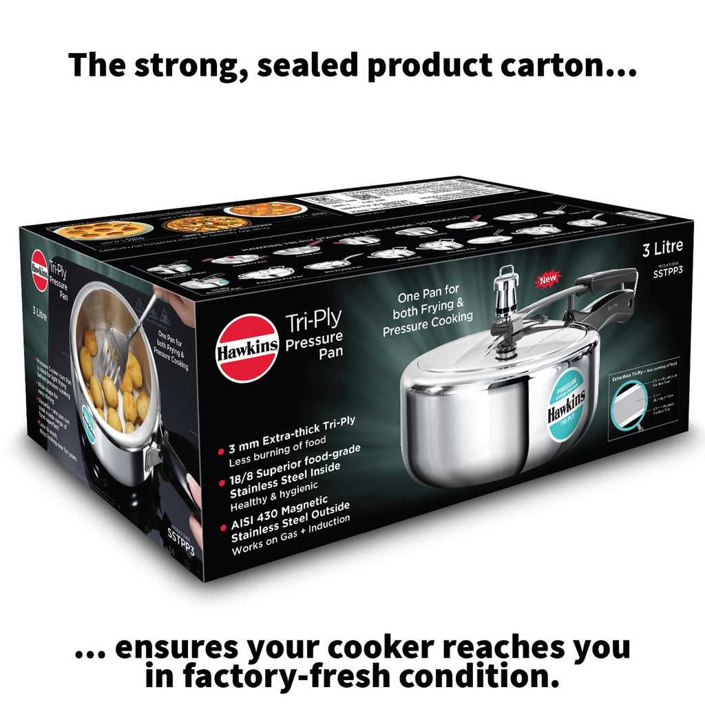 3 Litre Tri-Ply Stainless Steel Pressure Cooker J7766