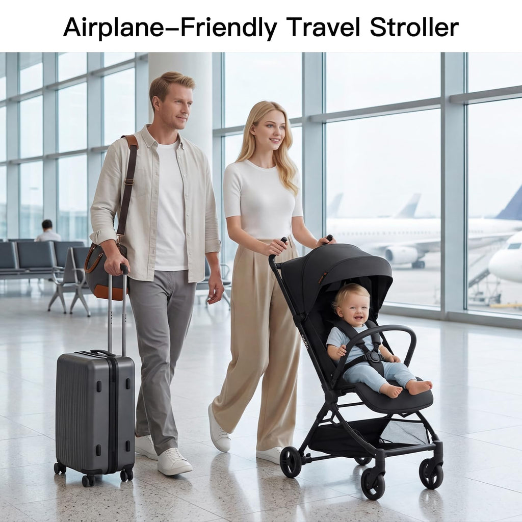 Ultra Compact Lightweight 9.9 lbs Black Travel Stroller V138