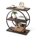 3-Tier Narrow Side Table with Open Storage Shelves Q5282
