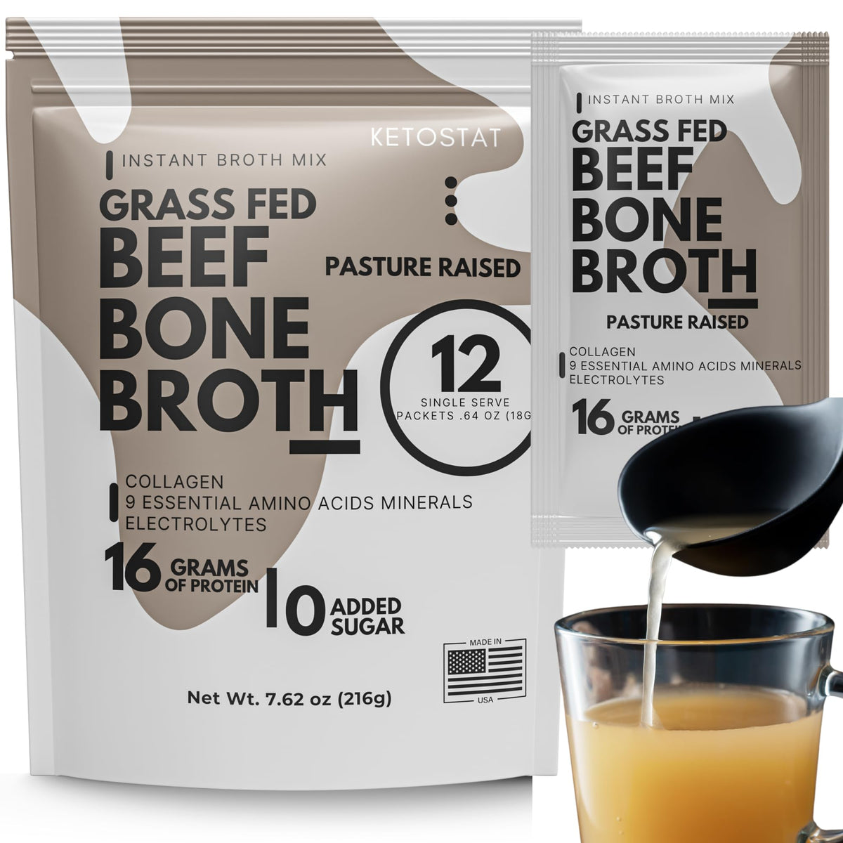 Bone Broth Packets 18g Protein 12 Ct Q331787