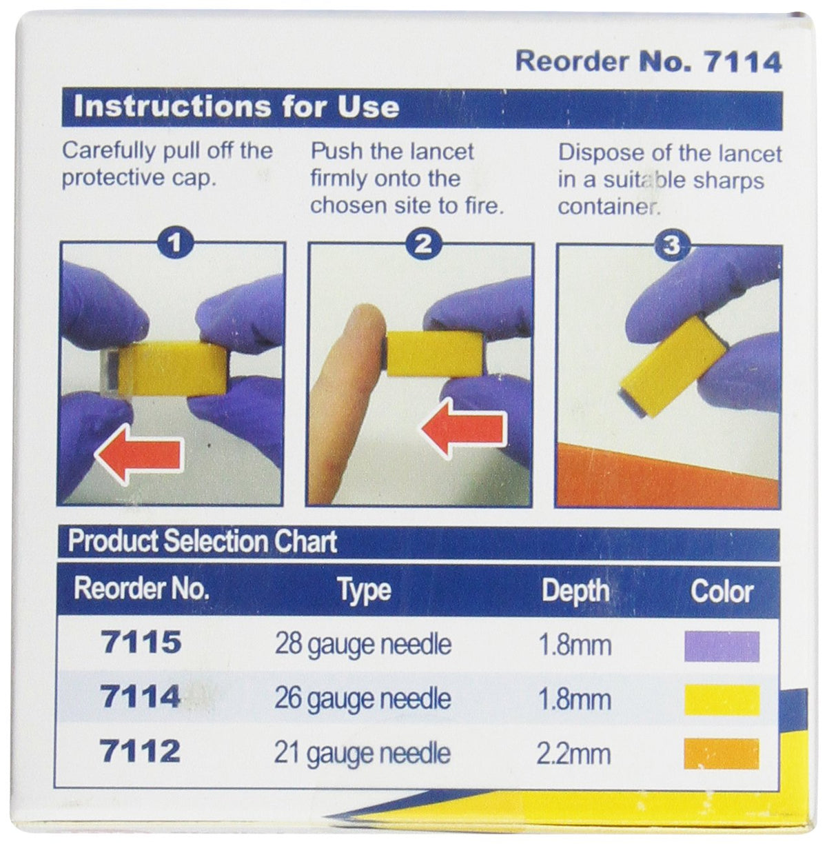 26 Gauge Sterile Safety Lancets 100 Count A859
