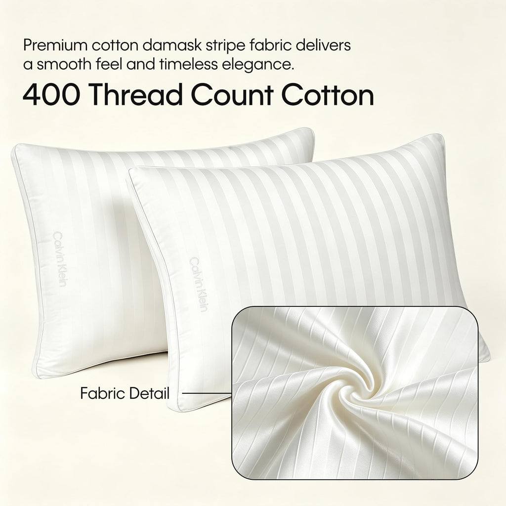 Queen Size Set of 2 Medium Soft Bed Pillows A215217