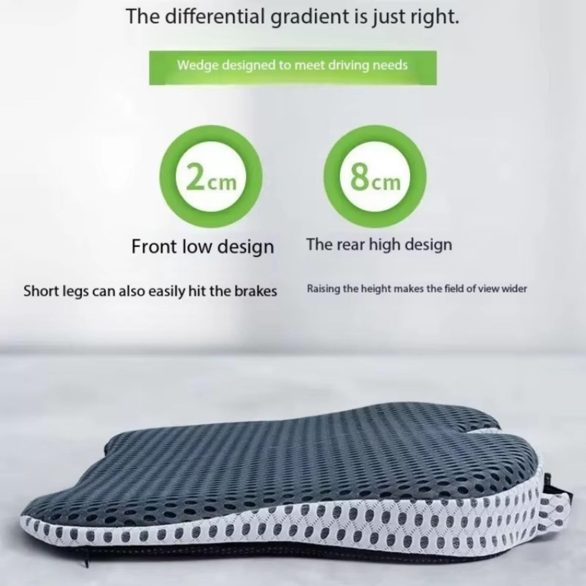 Black Memory Foam Car Seat Booster Cushion B3276