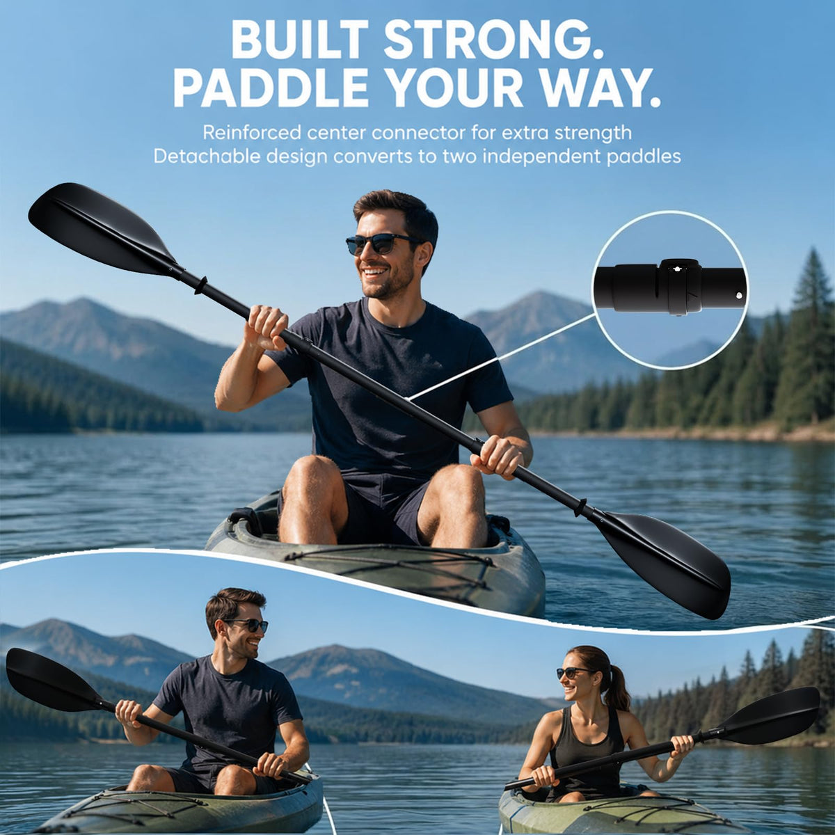 Heavy Duty Portable Kayak Paddle with Non-Slip Grip A3302