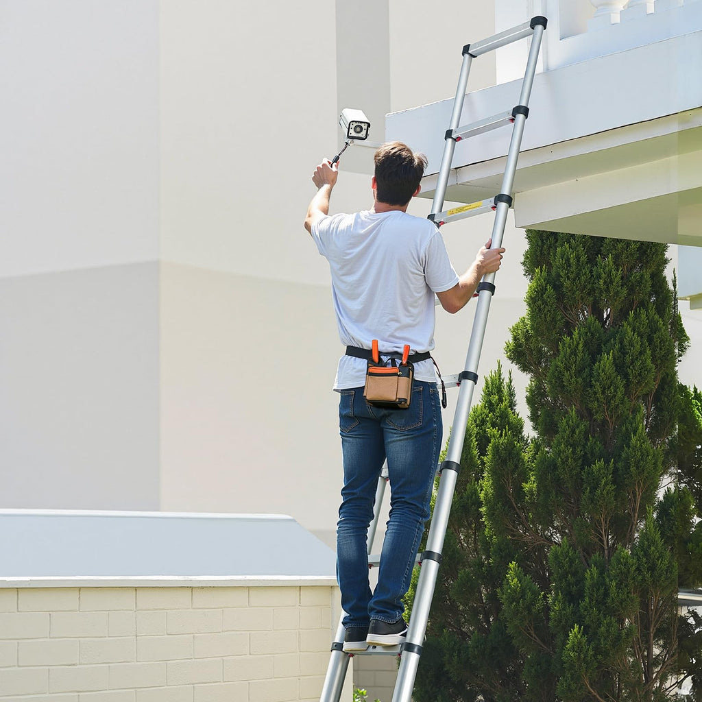12.5ft Aluminum Telescoping Ladder 330LBS I205