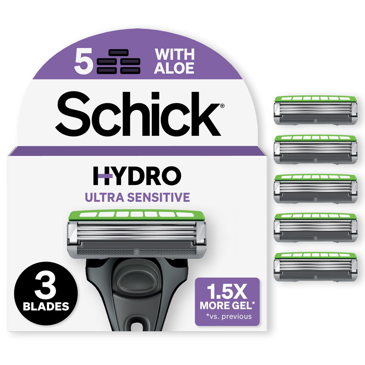 3-Blade Sensitive Razor Refills 5 ct N523259