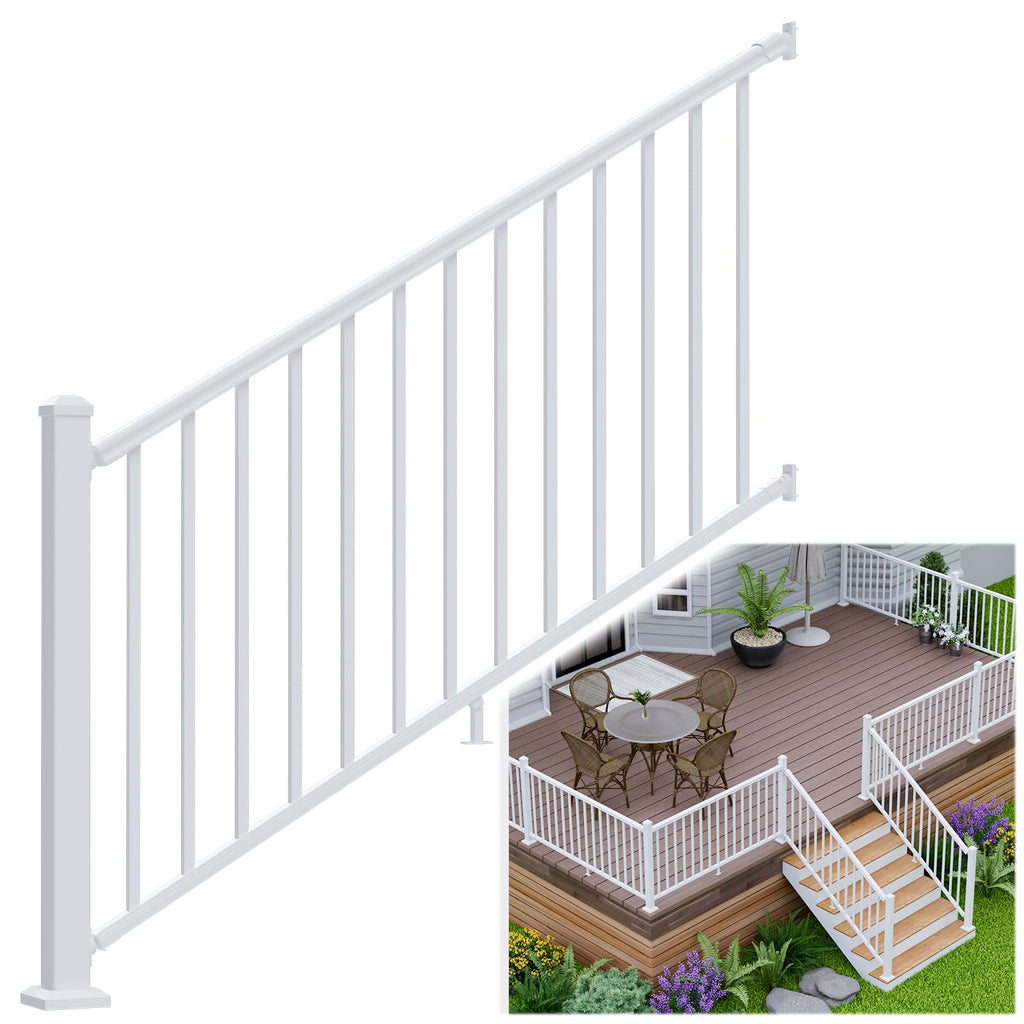 White Modular Stair Railing Kit H7582