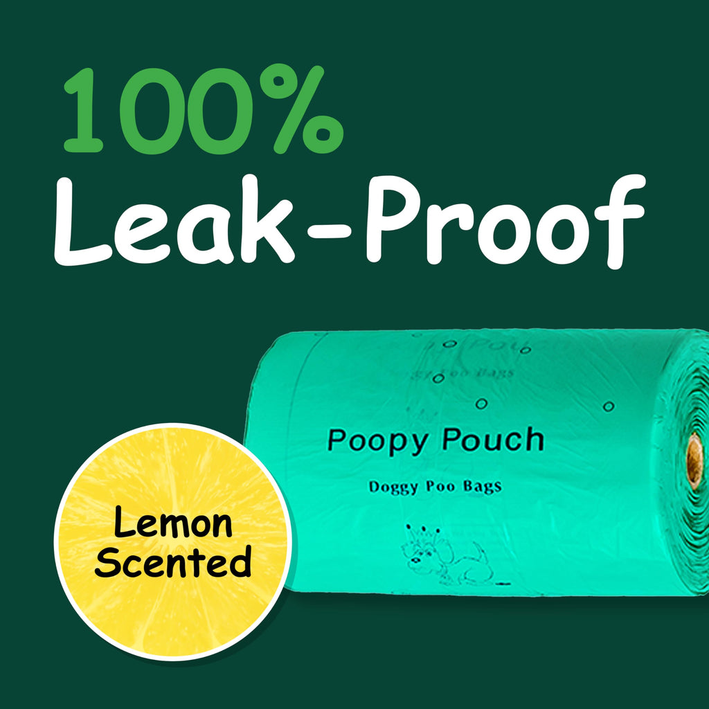 Lemon-Scented Pet Waste Bags with Handles 2400pcs C93266