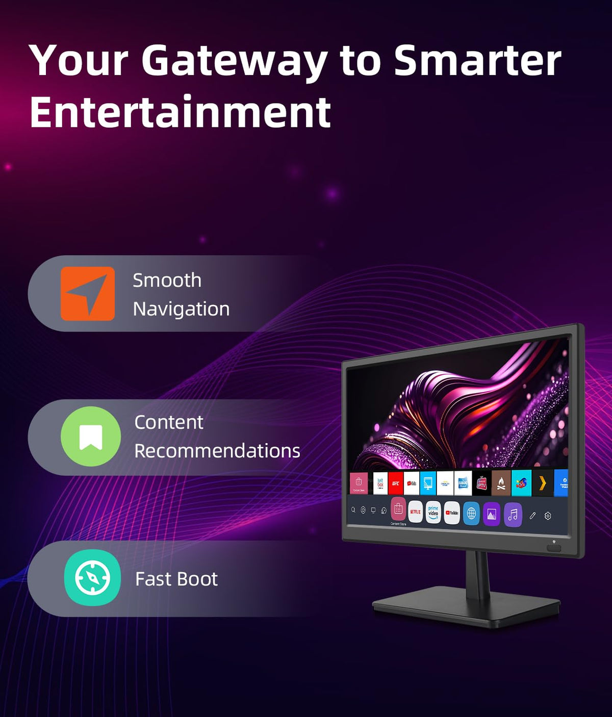15.6 Inch HD 1080P LED Flat Screen Smart TV Q172965