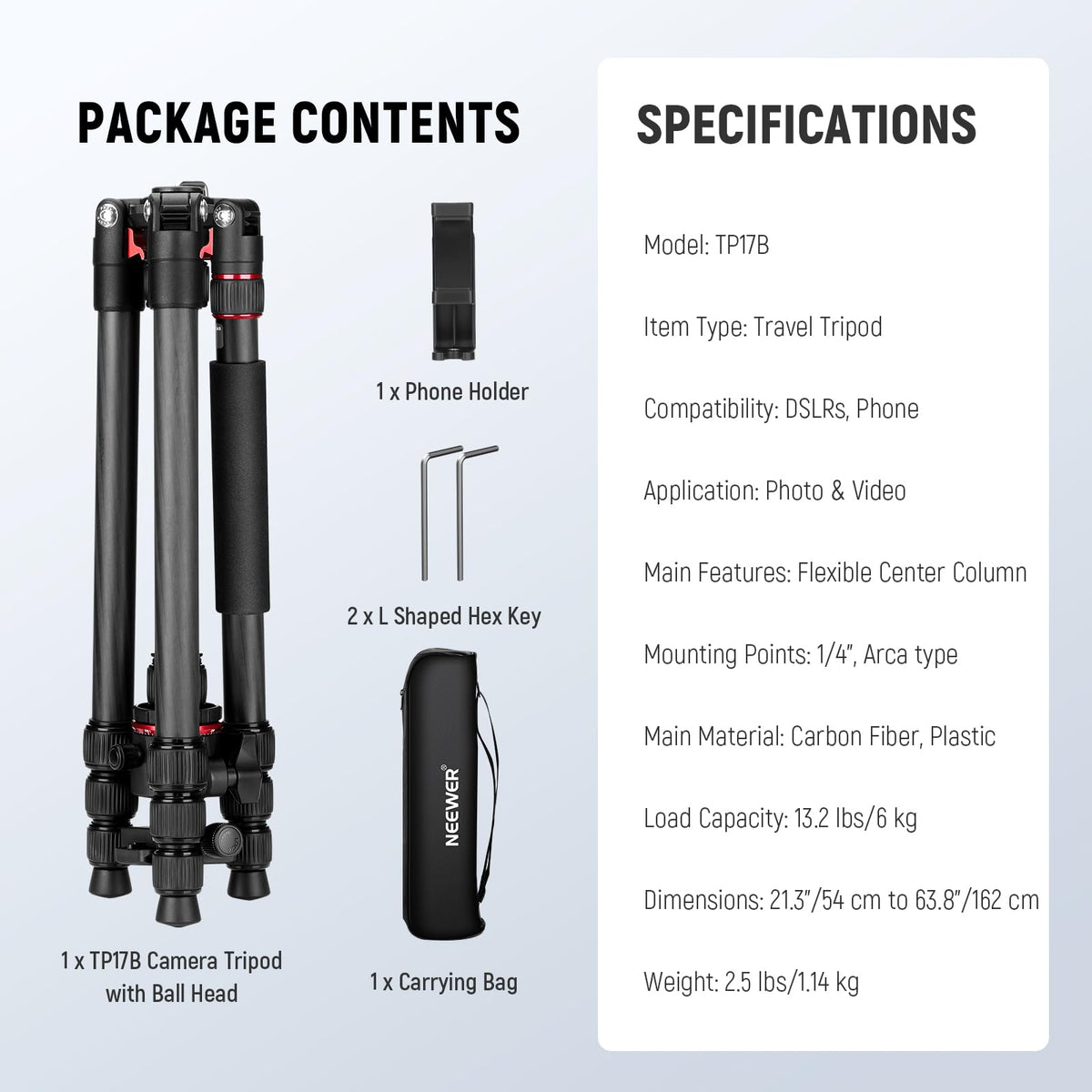 Carbon Fiber Travel Tripod Monopod N9892