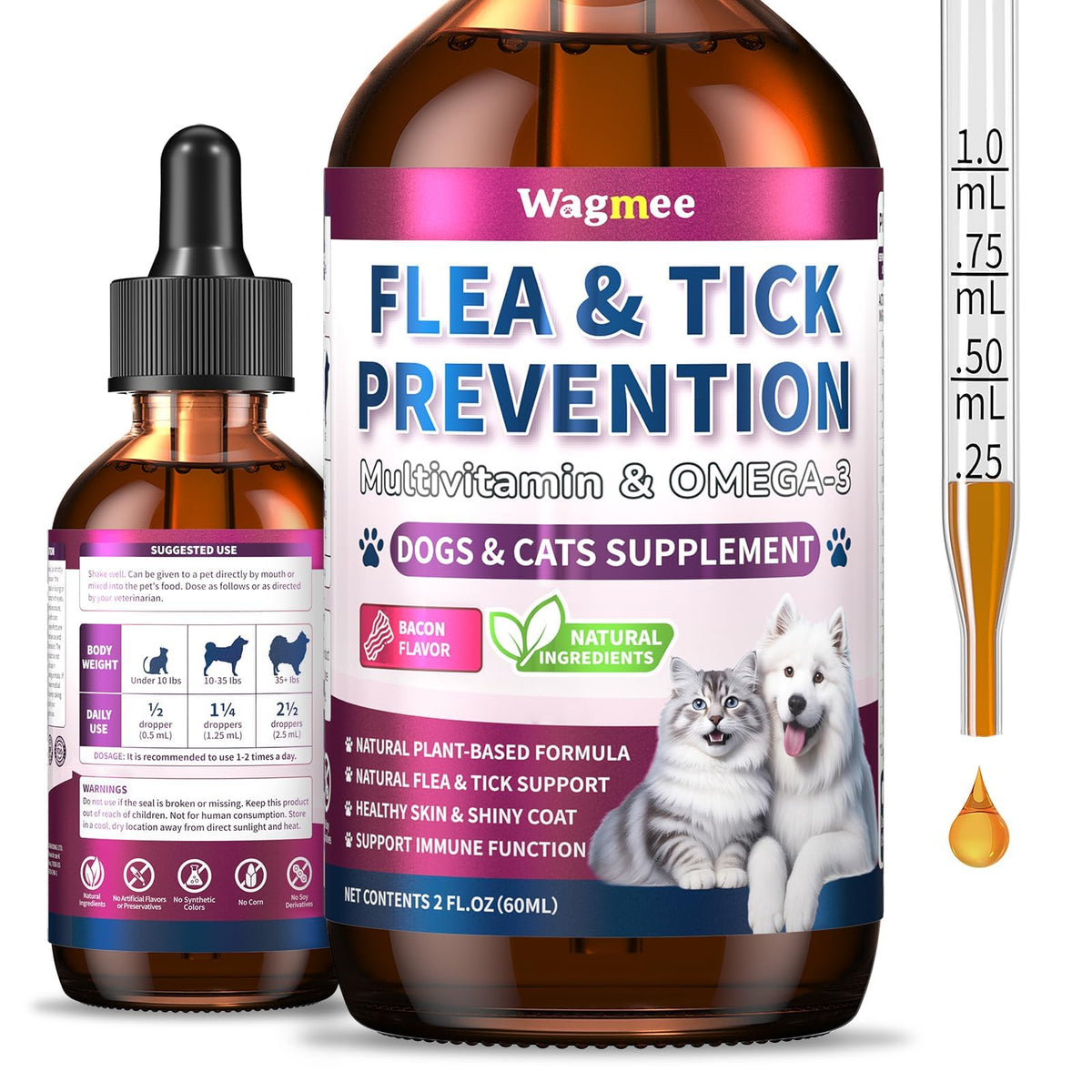 Flea and Tick Prevention for Cats & Dogs 60ml P773