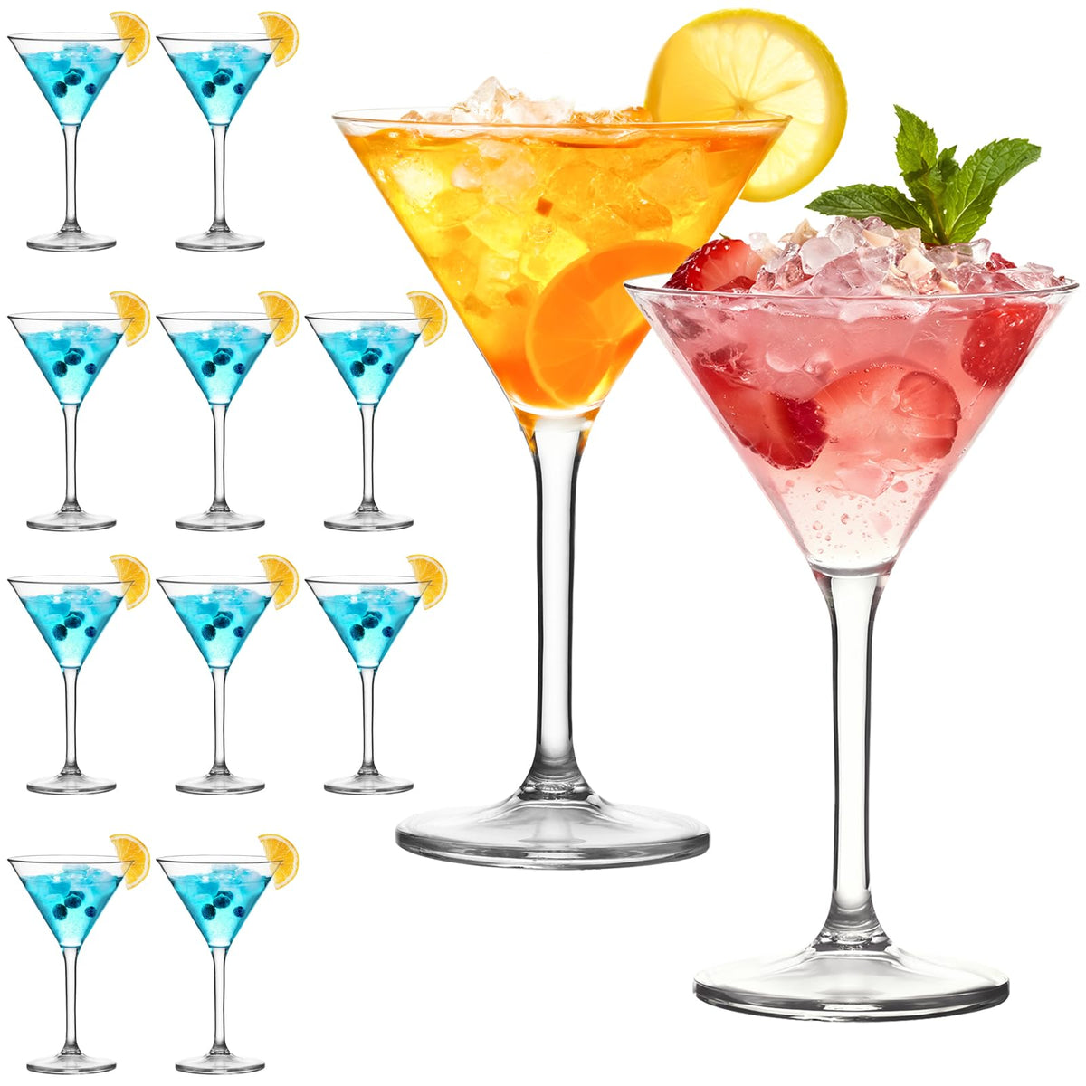 10 oz Plastic Martini Glasses Set of 12 B419