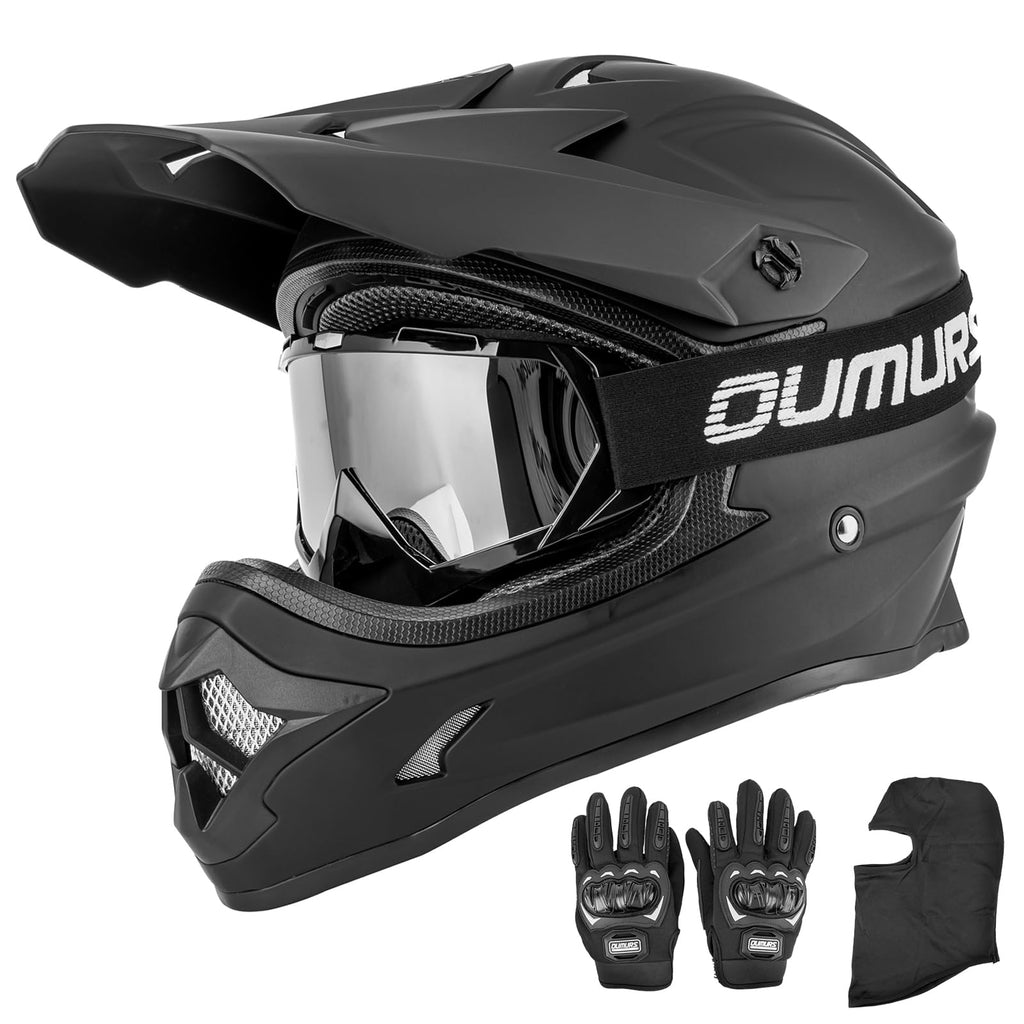 Adult ATV Dirt Bike Helmet with Goggles Gloves & Mask N106