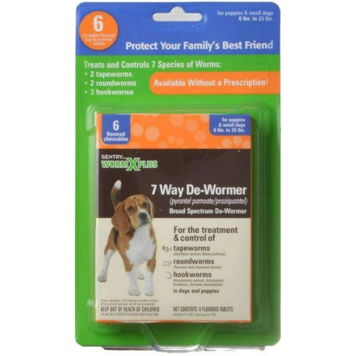 Small Dogs 7 Way DeWormer 6 Count Pack of 3 V39914
