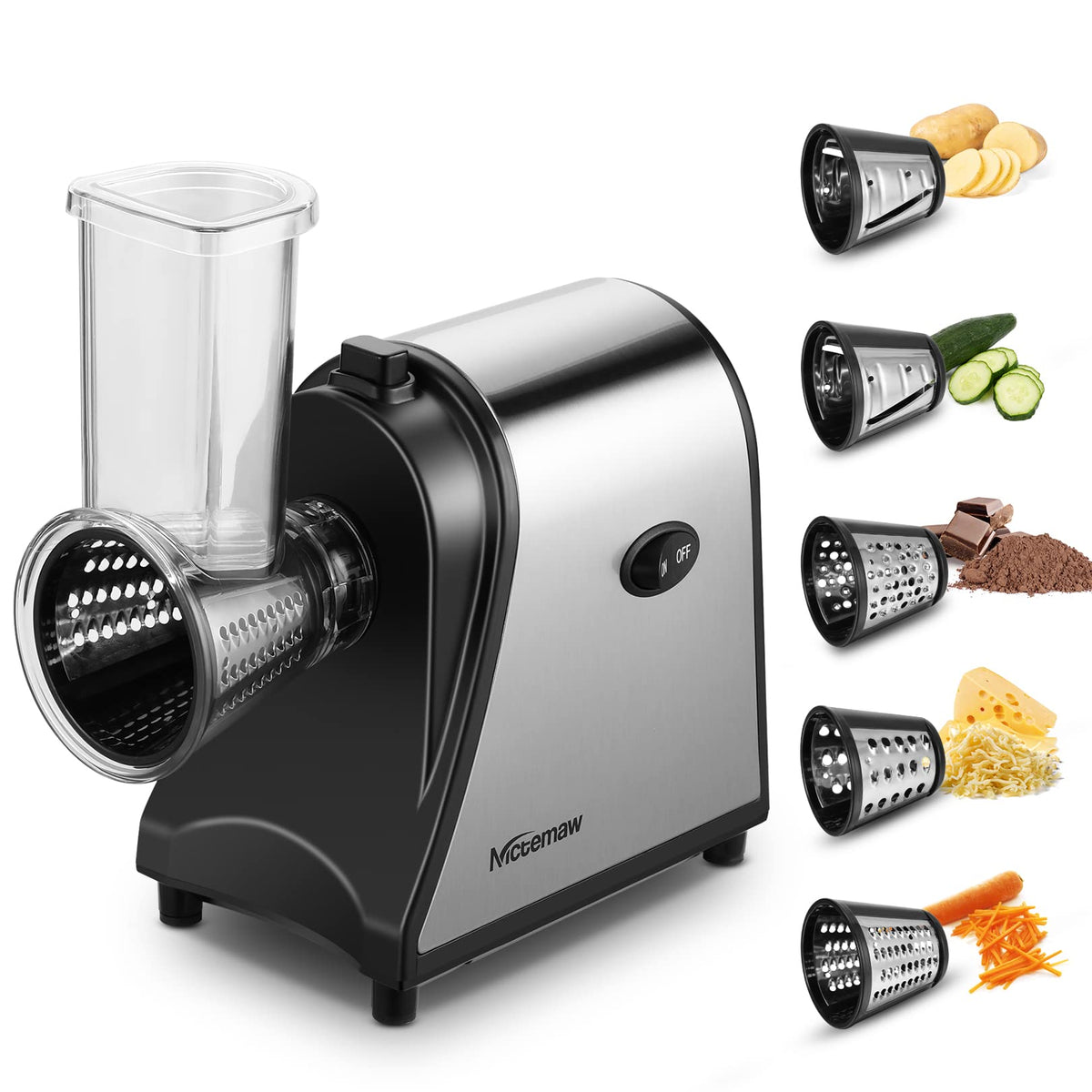 Electric Vegetable Cutter 500 W with 5 Cutting Drums X22961