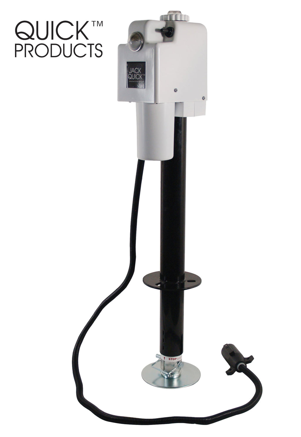 Electric Tongue Jack with 7-Way Plug, White I7178
