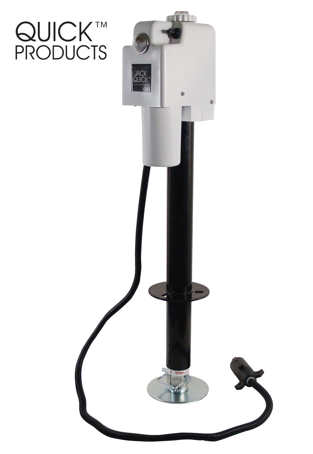 Electric Tongue Jack with 7-Way Plug, White I7178