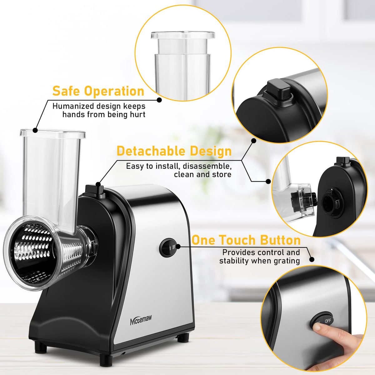 Electric Vegetable Cutter 500 W with 5 Cutting Drums X22961
