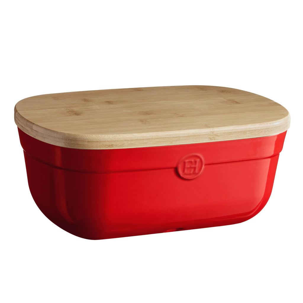 Ceramic Bread Box 14"x 9.85"x 6" Burgundy B945
