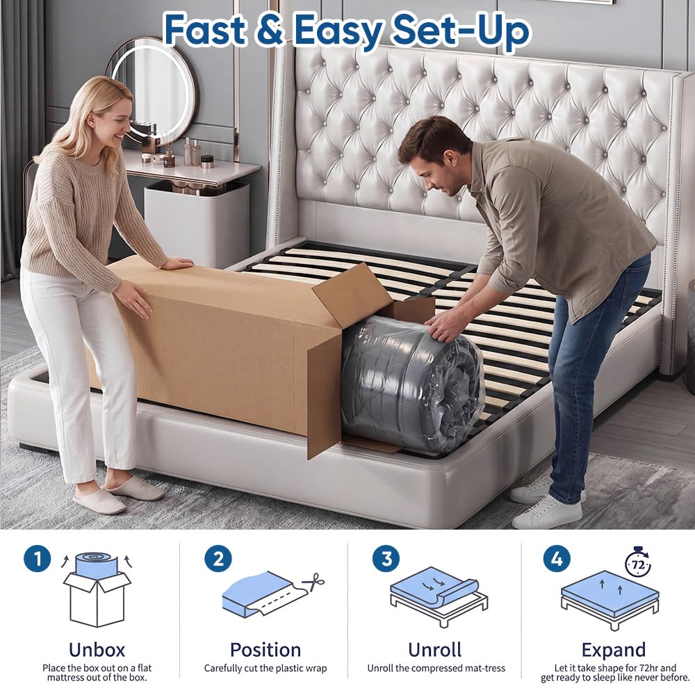 Queen 14 Inch Medium Firm Hybrid Mattress Z42685