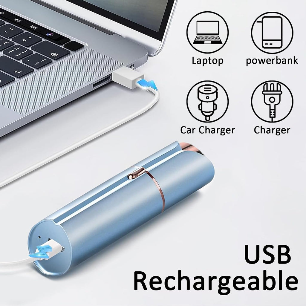Facial Hair Removal USB Rechargeable 3 Replacement Heads D177607