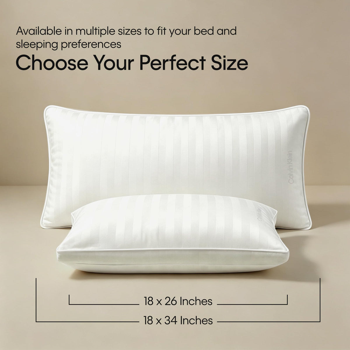 Queen Size Set of 2 Medium Soft Bed Pillows A215217