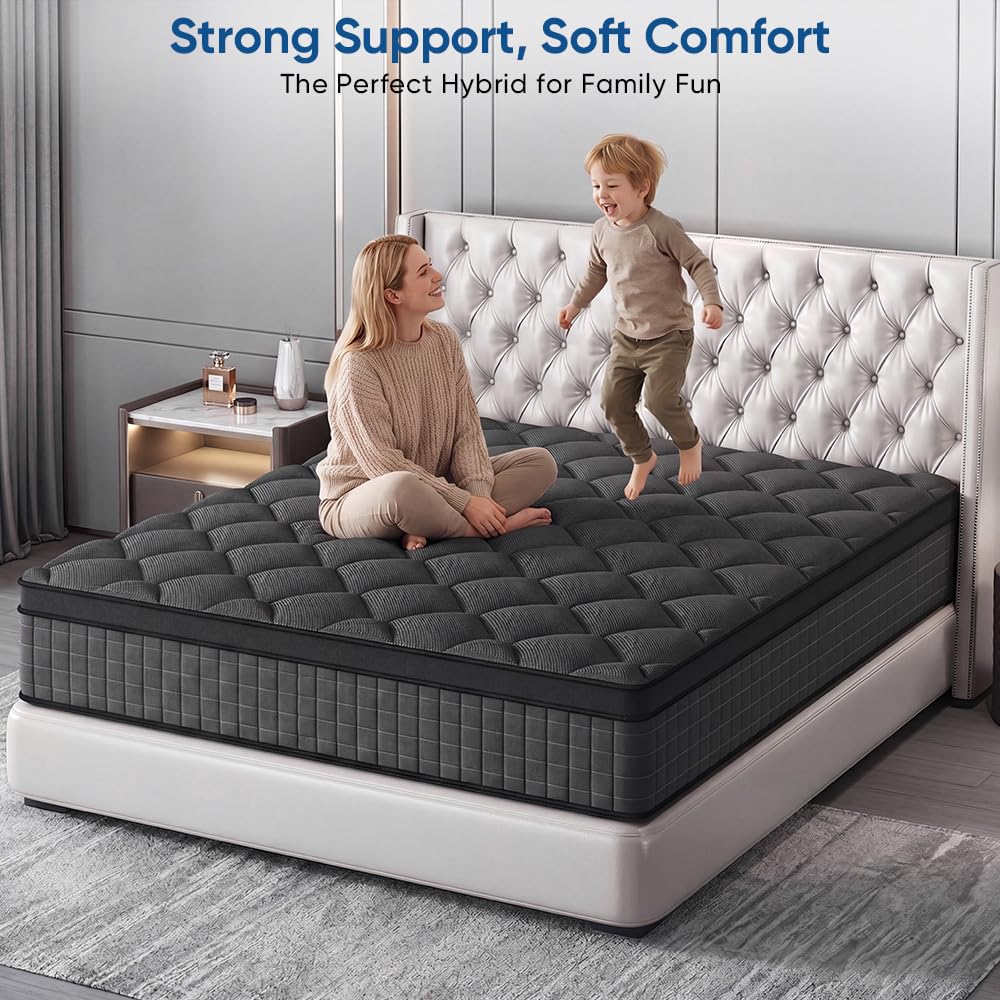 Queen 14 Inch Medium Firm Hybrid Mattress Z42685