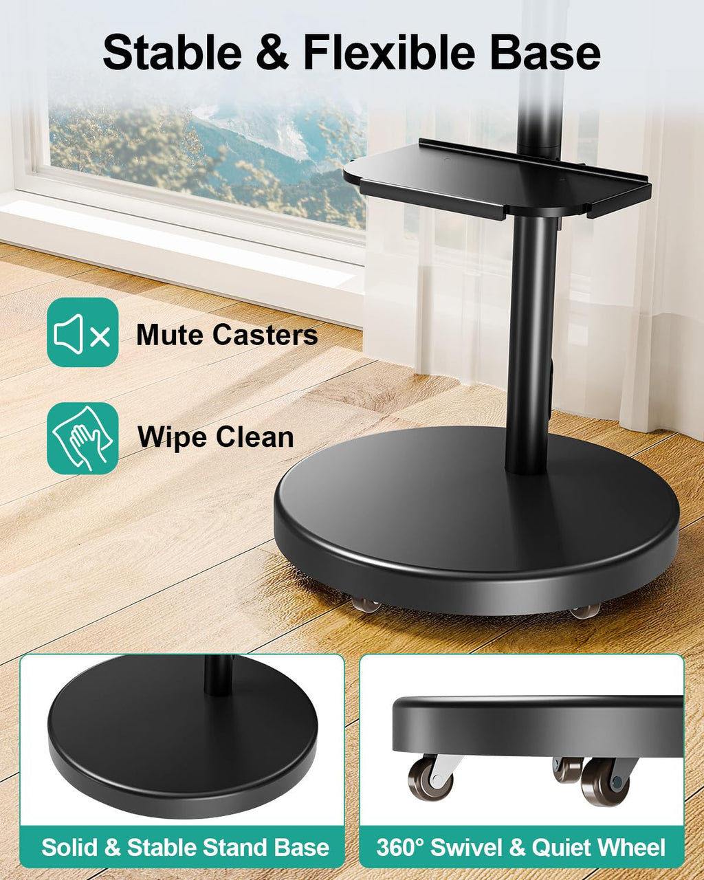 Rolling TV Stand for 26-65 inch Screens N573