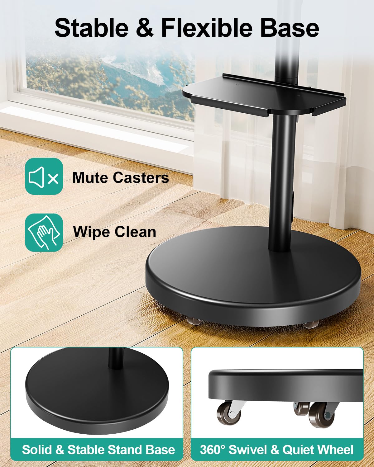 Rolling TV Stand for 26-65 inch Screens N573