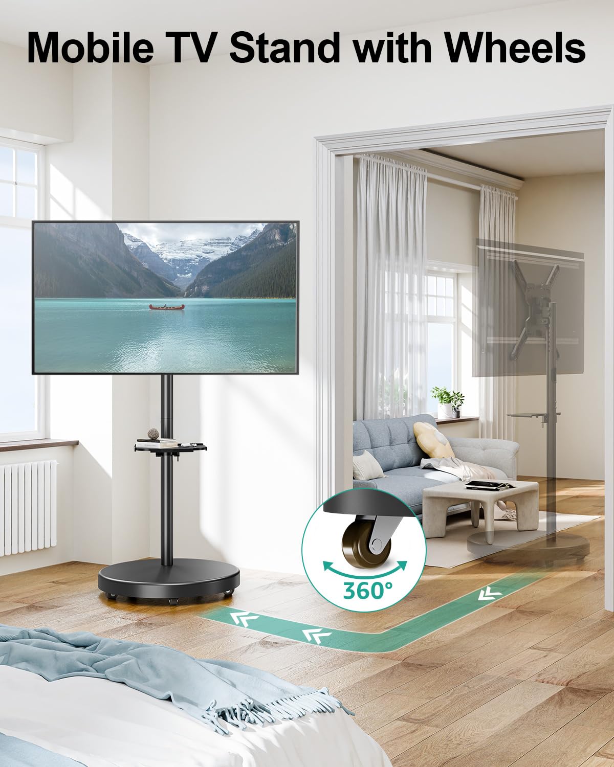 Rolling TV Stand for 26-65 inch Screens N573