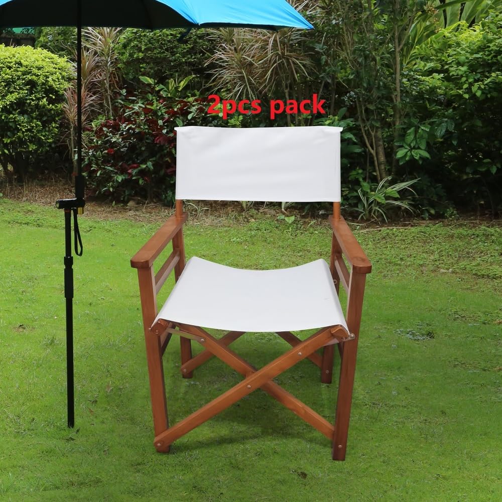 Black Canvas Director's Chair 2pcs Set U40099