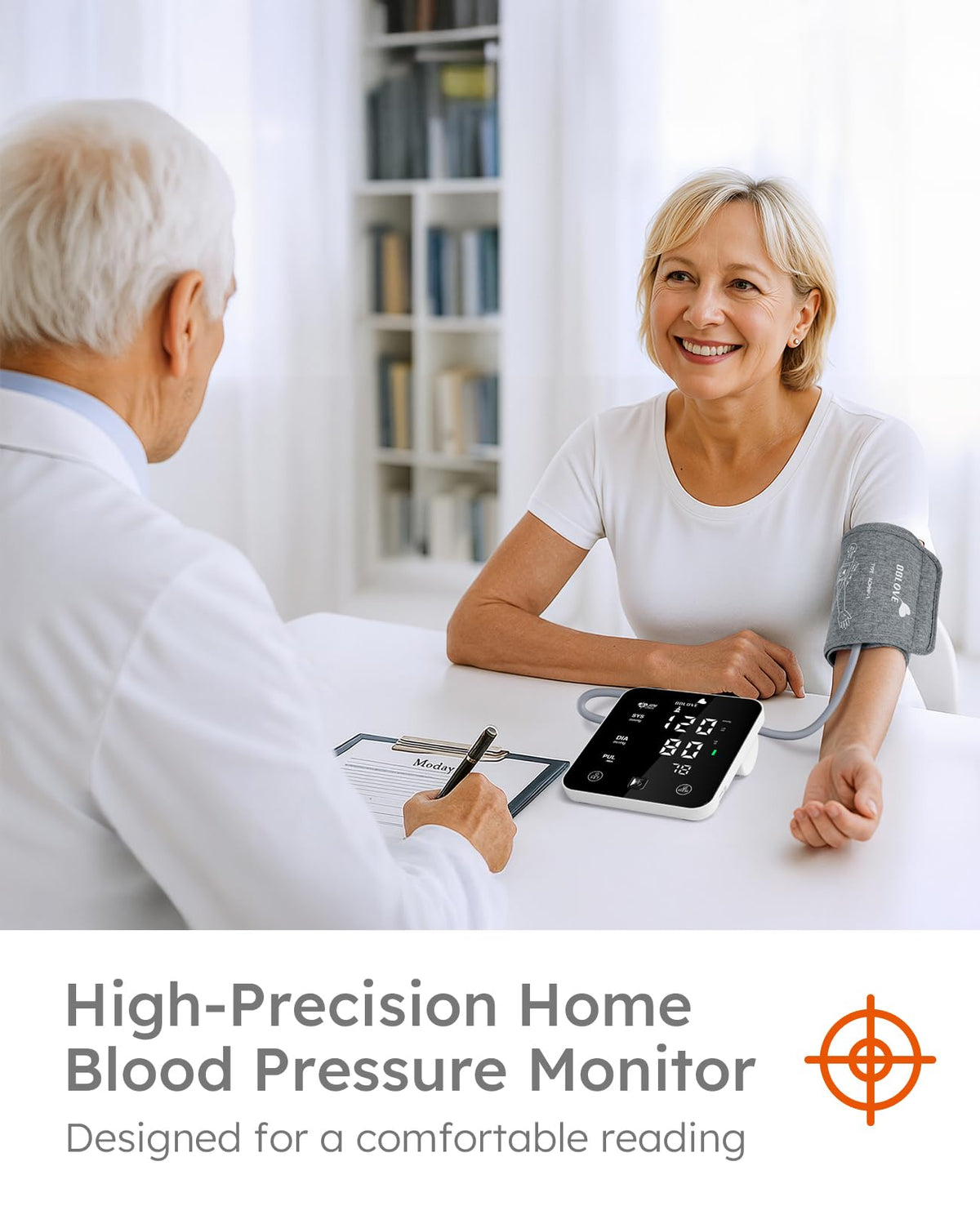 Blood Pressure Monitor with Adjustable Cuff and Carrying Case O6411