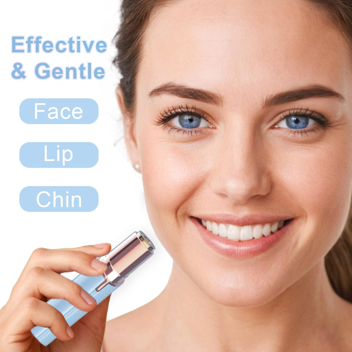 Facial Hair Removal USB Rechargeable 3 Replacement Heads D177607