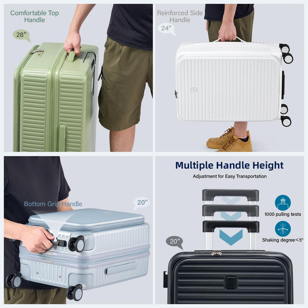 20 Inch White Hard Shell Carry on Luggage with Wheels E998947