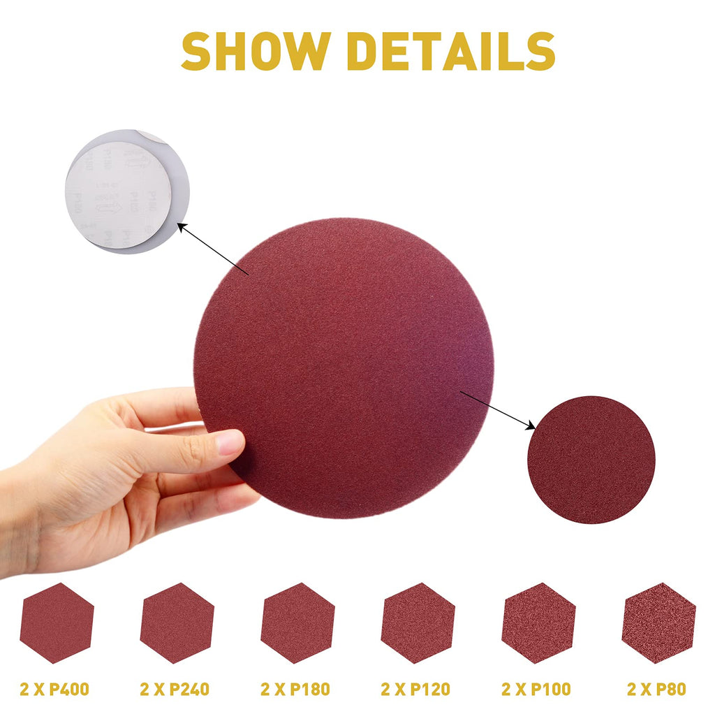 4 x 36 Aluminum Oxide Sanding Belts and 6 Inch Self Stick Sanding Discs 22 Pcs M552489