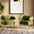 Green Velvet Accent Chairs Set of 2 R682971