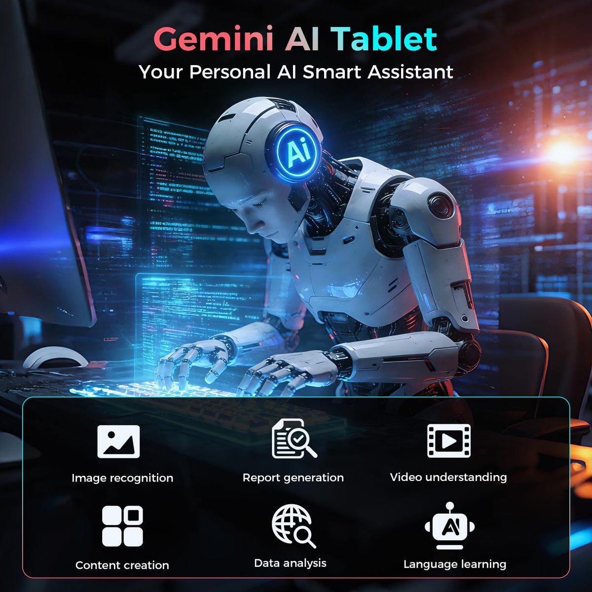 10 inch Android 16 Tablet with Black Case B40729