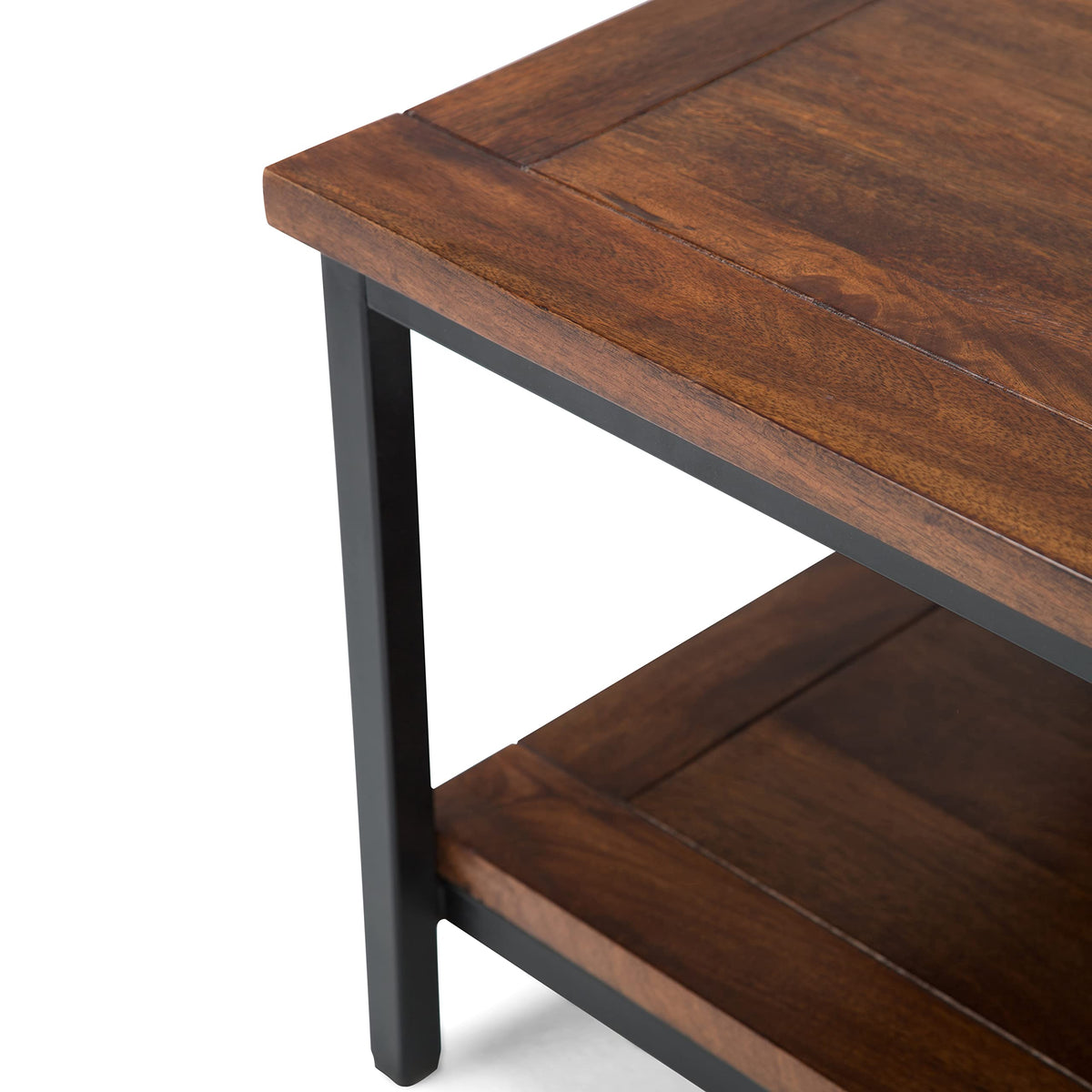 48 inch Dark Cognac Brown Mango Wood Coffee Table C2710