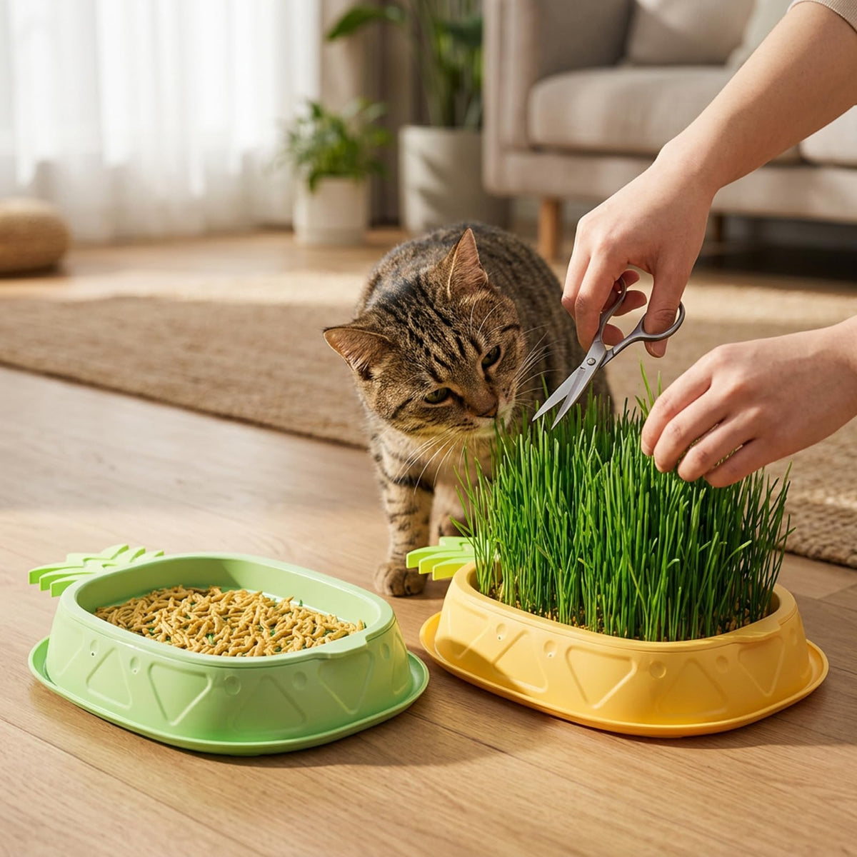 2 Pack Hydroponic Cat Grass Planter L924343