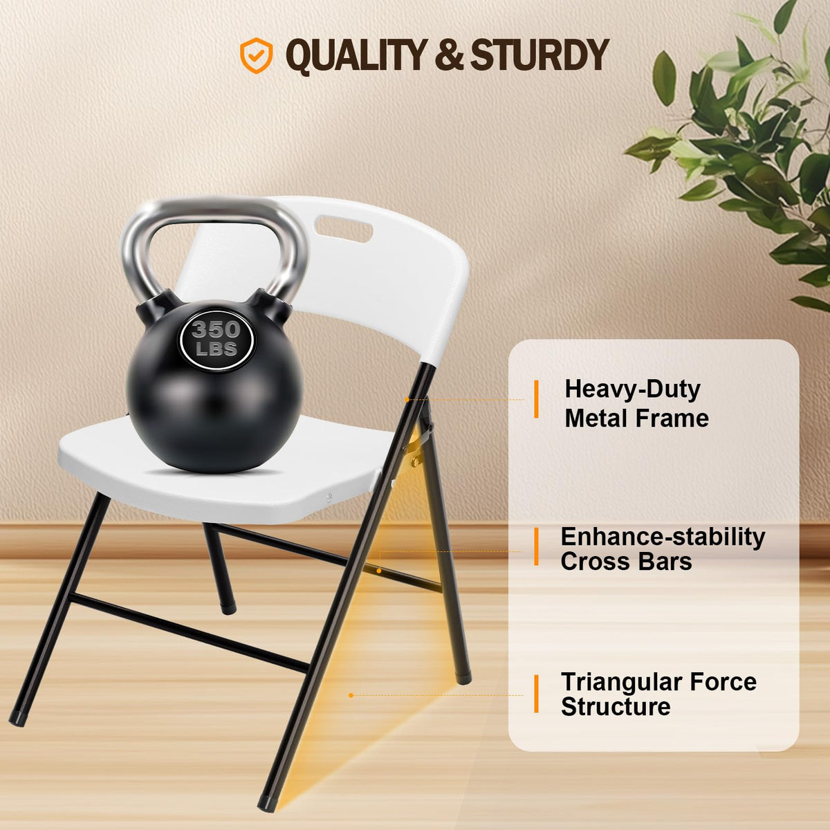 White Plastic Folding Chairs W813