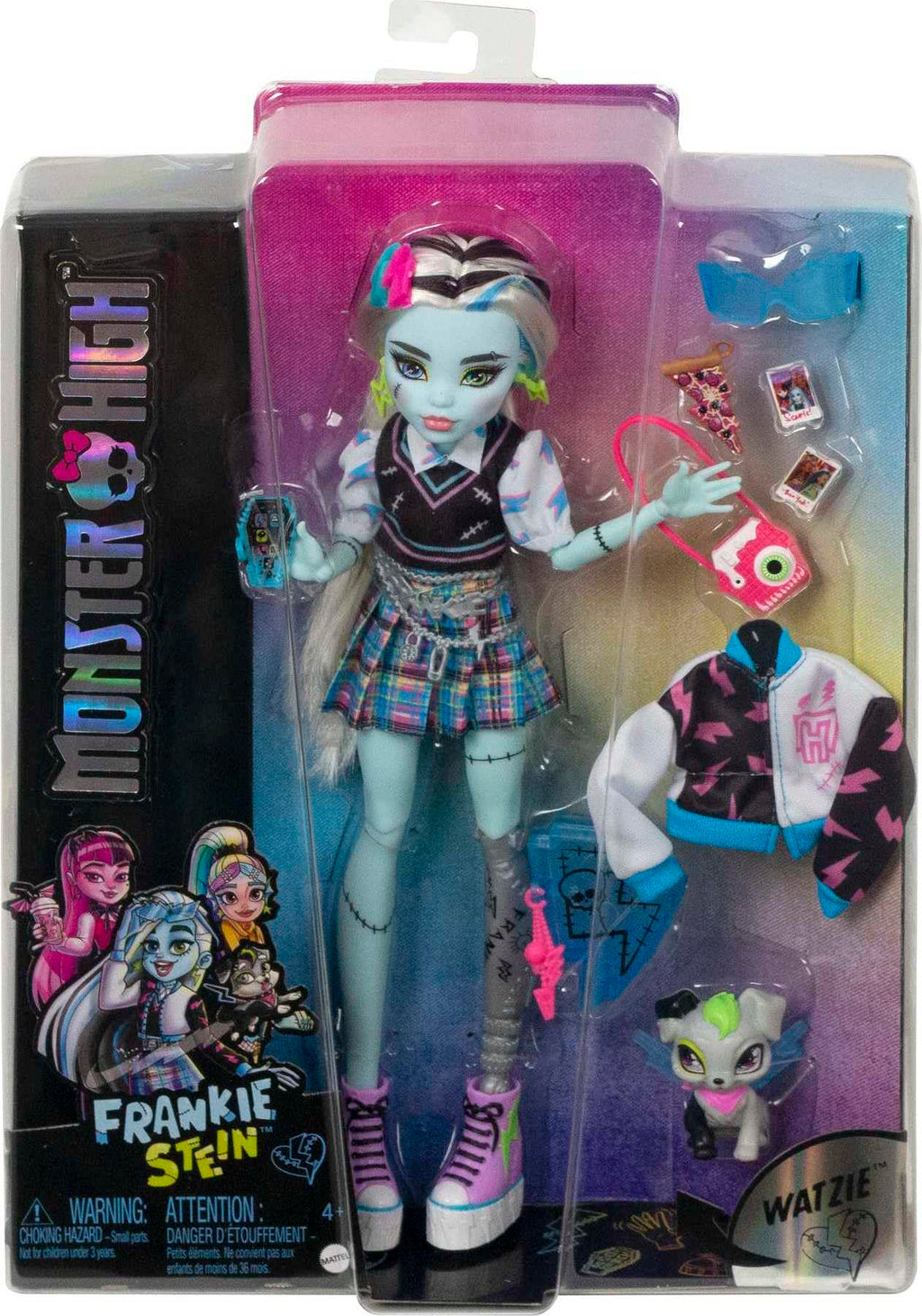 Monster High Doll with Blue & Black Streaked Hair J4587