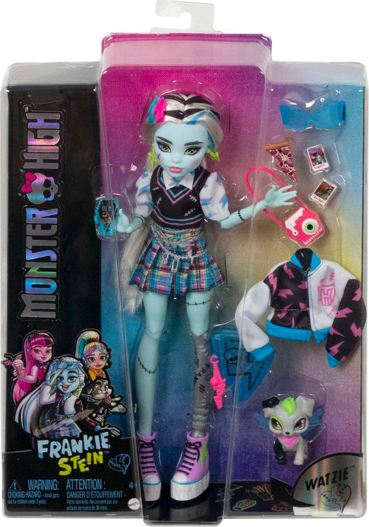 Monster High Doll with Blue & Black Streaked Hair J4587