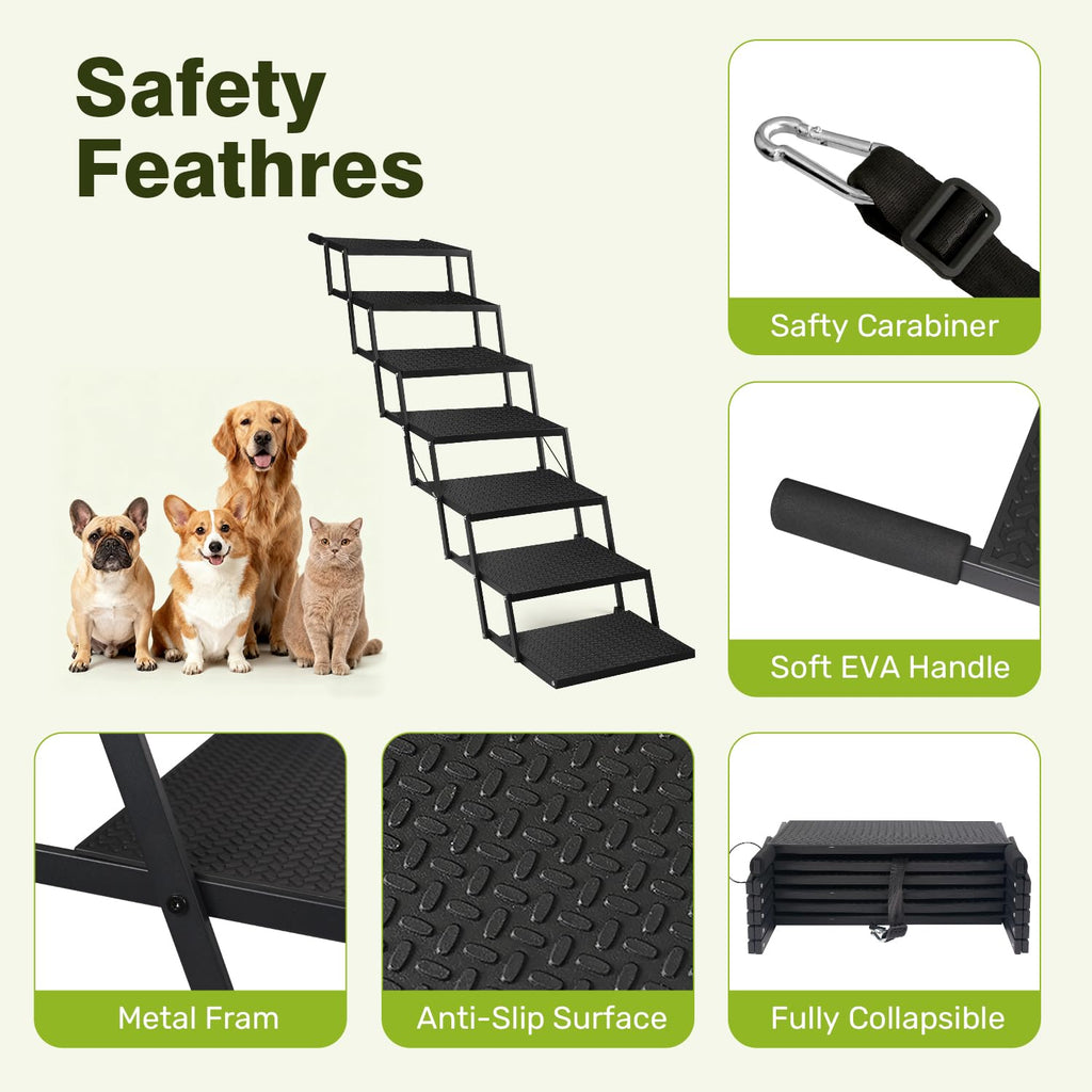 Foldable Dog Steps 7-Step Y742