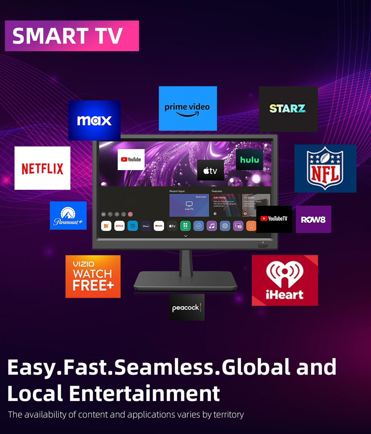 15.6 Inch HD 1080P LED Flat Screen Smart TV Q172965