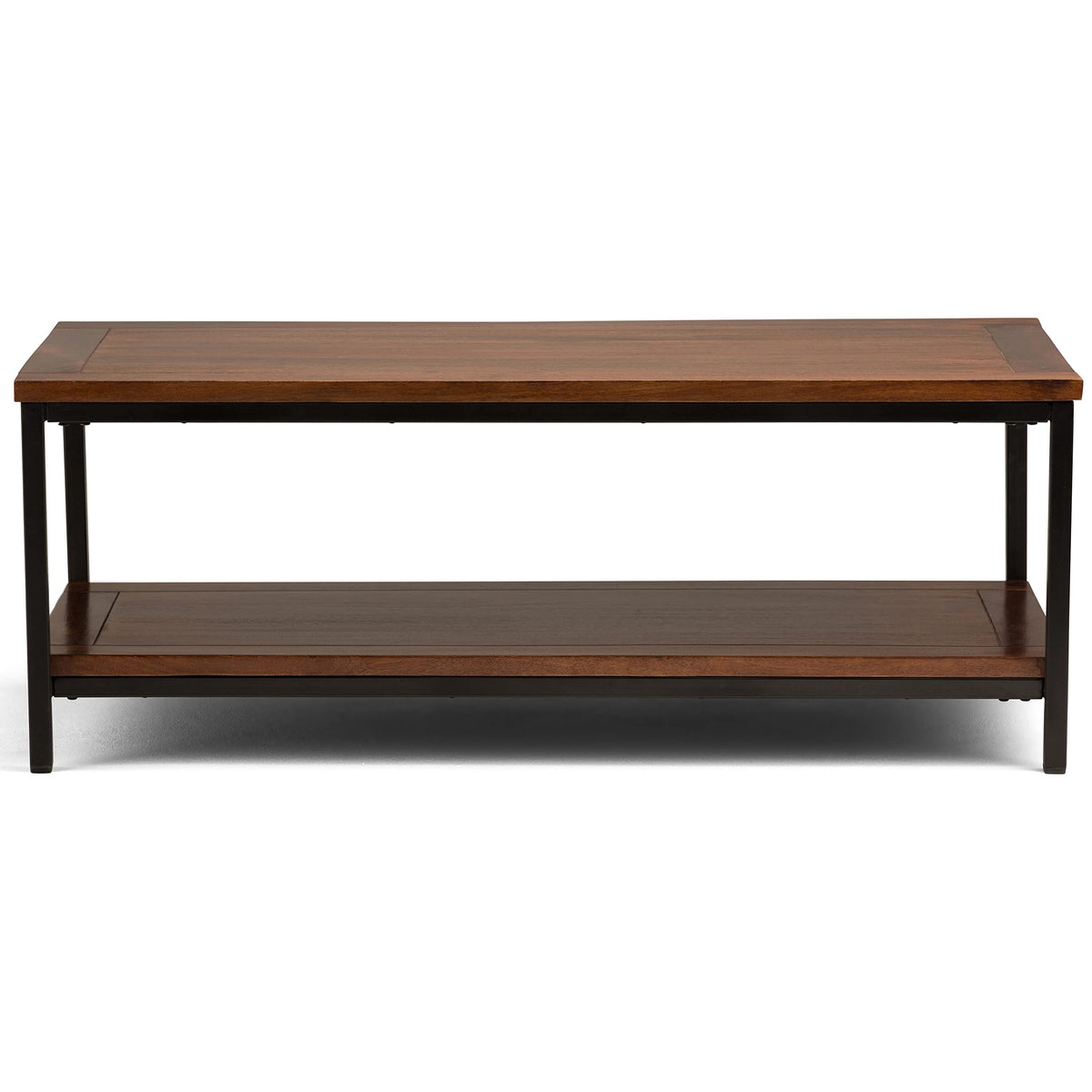48 inch Dark Cognac Brown Mango Wood Coffee Table C2710