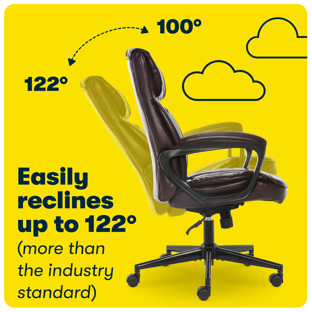 Leather Office Chair with Lumbar Support Q7397